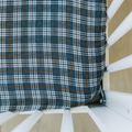 Navy Plaid Muslin Crib Sheet