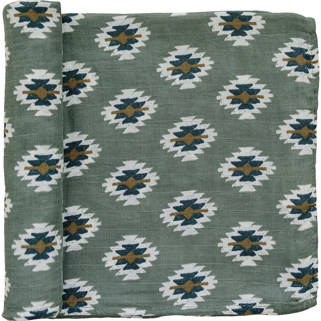 Southwest Aztec Muslin Swaddle Blanket
